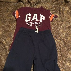 Boys matching shirt and shorts